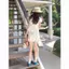 Cotton Jacquard Slimer Look Top Mùa hè Phong cách Hàn Quốc Phong cách Nhật Bản Trang trí ren nhẹ nhàng Áo ngắn tay