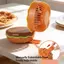 Quạt cầm tay Mini Hamburger có thể sạc lại Quạt làm mát sáng tạo Trang trí máy tính để bàn Quà tặng mùa hè cho bé gái Bé trai saixit2vn