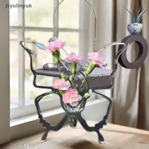 Ziyulinyuk Trong Suốt Bướm Acrylic Bình Hoa Ba Chiều Hoa Sắp Xếp Phụ Kiện Bình Bướm Trang Trí Nhà Cửa VN