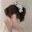 HFSHY Vải Thời Trang Tóc Scrunchies Mềm Co Giãn Dây Buộc Tóc 1 Chấm Trái Tim In Hoa Cho Thiếu Niên Bé Gái Trường Phụ Kiện Tóc VN