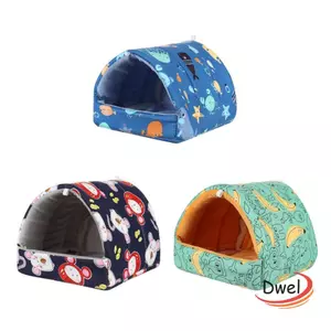 DWEL Động Vật Nhỏ Ngủ Giường Thời Trang Mini Lồng Thoải Mái Thỏ Sóc Thảm Ấm Áp