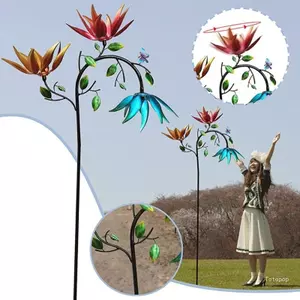 Cọc gió sân vườn bằng kim loại ba bánh hàng đầu để sử dụng khu vực hoa và bãi cỏ