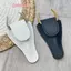 1PC Khóa Phong Cách Chữ V Da PU Kéo Túi Bảo Vệ Móng Tay Viền Bao Da Dụng Cụ Làm Móng Tay