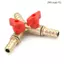 Van bi tắt 3 chiều Tee Brass Y 3 / 8 "Dầu khí nhiên liệu Barb - Pa 60-100 [Vn]