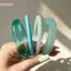 HFSHY Bohemian 4 Vòng Tay Nhựa Acrylic Mờ Màu Xanh Dương Vòng Tay Không Phai Màu Hoàn Hảo Cho Mùa Hè Đi Biển Kỳ Nghỉ Chuyến Đi VN