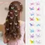 HFSHY Bướm Kẹp Tóc 10 Chiếc Sáng Bóng Kim Cương Giả Nhiều Màu Sắc Chuyển Màu Sắc Hai Lớp Organza Phụ Kiện Tóc Cho Quà Tặng Ngày Lễ Tình Nhân VN