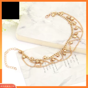 Một thế giới| Thời Trang Nữ Thả Jingle Bell Charm Vòng Chân Đi Biển Chân Chéo Dây Chuyền Trang Sức