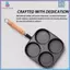 < beartwo > Chảo Chiên Trứng 4 Lỗ Nonsti Chảo Chảo Trứng Chiên Nồi Thích Hợp Cho Bếp Gas Bếp Cảm Ứng Mới