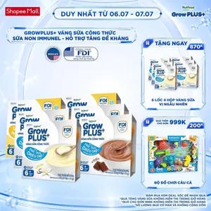 Combo 6 lốc GrowPLUS+ Váng sữa công thức Sữa non Immunel Hỗ trợ tăng đề kháng (55g x 24 hộp)
