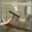 Vòi hoa sen Squeegee, Cửa sổ silicon Khăn lau màu đen không cần khoan Vòi hoa sen có móc treo