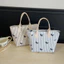 SQ11 Túi tote thời trang hoạt hình dễ thương và nhẹ mới có in hình ngựa túi đi lại dễ thương và đa năng