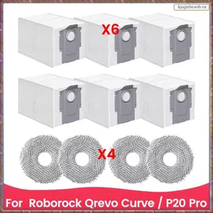 Bộ Phụ Kiện Thay Thế Cho Qrevo Curve / P20 Pro Robot Hút Bụi Phần Lau Miếng Lót Bụi Túi