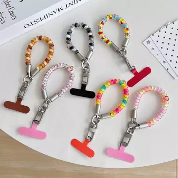 Dây đeo điện thoại cổ tay ngắn đầy màu sắc bền bỉ Dây đeo điện thoại ngắn Nylon có thể điều chỉnh phổ biến Dây đeo điện thoại cổ tay chống mất cho chìa khóa điện thoại Túi dây đeo