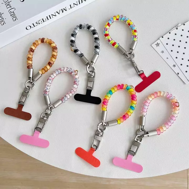 Dây đeo điện thoại cổ tay ngắn đầy màu sắc bền bỉ Dây đeo điện thoại ngắn Nylon có thể điều chỉnh phổ biến Dây đeo điện thoại cổ tay chống mất cho chìa khóa điện thoại Túi dây đeo điện thoại di động M