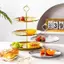 Doutie 2 / 3 Lớp Khay Bánh Inox, Bánh, Đĩa Ốc, Sinh Nhật, Tiệc Cưới Món Tráng Miệng Đứng, Bàn Món Tráng Miệng Đế Trưng Bày VN