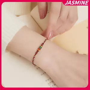 JASMINE Handmade Nút Dây Đỏ Luy Vòng Tay Nam Nữ, Vòng Tay Có Thể Điều Chỉnh Quà Tặng Hoàn Hảo Cho Cặp Đôi Và Người Bạn Thân JASMINE