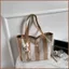 SQ11 Túi Tote vải thanh lịch dung tích lớn dành cho nữ Túi đeo vai phong cách lười biếng Túi xách sọc thông thường