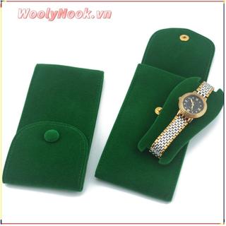 Túi đựng đồng hồ WOOLYNOOK, Hộp đồng hồ Snap Flannelette, Túi bảo quản chống bụi di động chất lượng cao dành cho nam giới