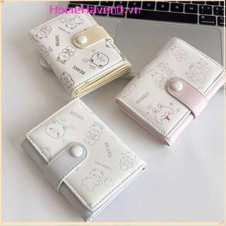 Hộp đựng thẻ tín dụng HOMEHAVEN, Ví nữ Mini nhẹ PU, Túi đựng tiền xu in hoạt hình