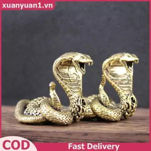 XUAN 3 Phong Cách Vintage Đồng Mini Rắn Cổ Đồng Trang Trí Các Bức Tượng Để Trang Trí Nội Thất Để Bàn Trang Trí Trà Thú Cưng Trang Trí Nhà VN