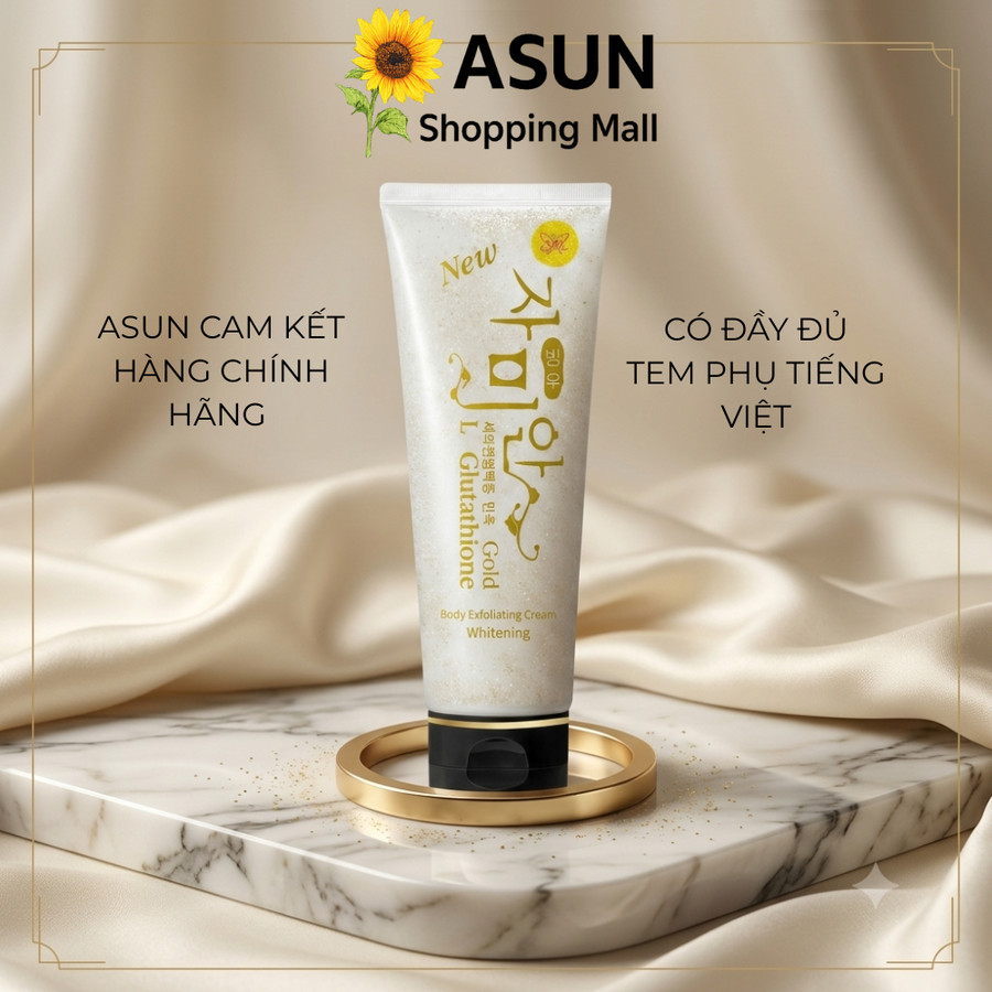 gold l-glutathione body exfoliating cream whitening Kem Tẩy Tế Bào Chết GoPerfect Trắng Da, Mờ Thâm Sạm, Nám Da 200ml First Lady Glutawhite Gold Body