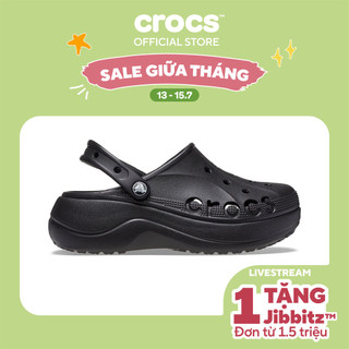 Giày Clog Nữ Crocs Baya Platform - Black - 208186-001