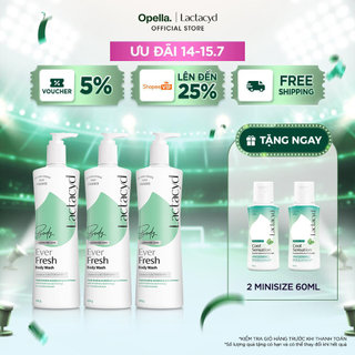 Bộ 3 Sữa tắm Lactacyd Ever Fresh mang lại làn da thơm mát và tràn đầy sức sống đến 24 giờ