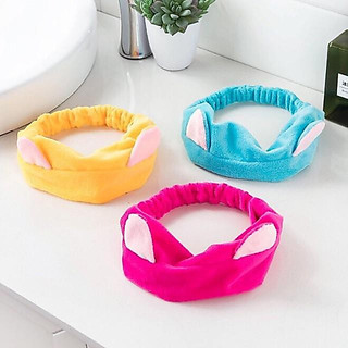 Combo 3 Băng Đô Rửa Mặt Tai Mèo Băng Đô Cài Tóc Nữ Vải Nhung Chất Đẹp Mềm Mượt Hàn Quốc 88264
