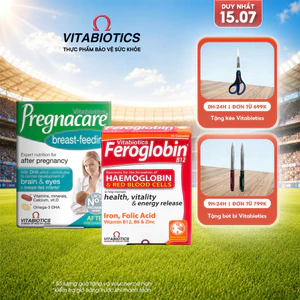 Bộ Dưỡng Chất Cho Phụ Nữ Cho Con Bú TPBVSK Pregnacare Breast- feeding Và Feroglobin B12 Capsules Vitabiotics