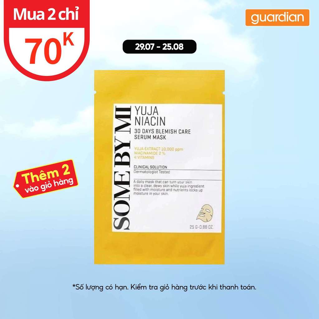 Mặt Nạ Dưỡng Dưỡng Sáng Da Yuja Niacin Blemish Care Serum Mask Some By Mi 25Ml