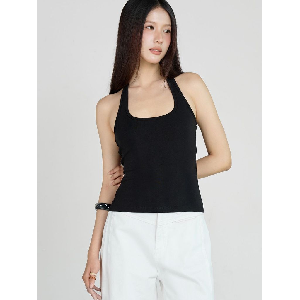 Áo cổ yếm nữ THE C.I.U, áo yếm thun basic phong cách sporty dễ phối – Kira Tank Top - C16