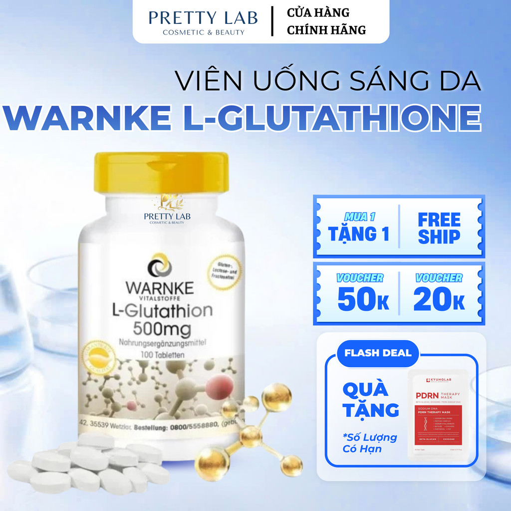 warnke l glutathione 500mg Viên Uống L-Glutathione Hỗ Trợ Dưỡng Sáng Da, Chống Oxy Hóa 100 Viên Peptides Beyond Structure FDA Approves 6 Peptides Size:6 Bottles - £14.24 / a bottle