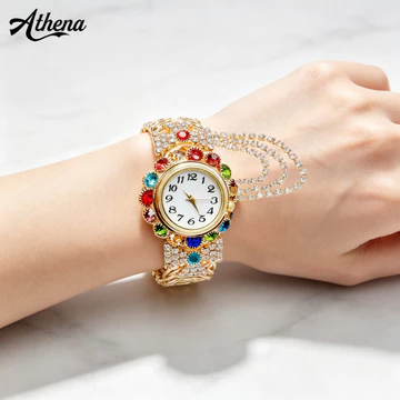 TẠI| Đồng hồ trang sức cho bé gái Đồng hồ đeo tay kim cương giả dành cho nữ – Đồng hồ đeo tay thạch anh mặt tròn thanh lịch có tua rua Đồng hồ nữ trang trọng sành điệu cho cô ấy