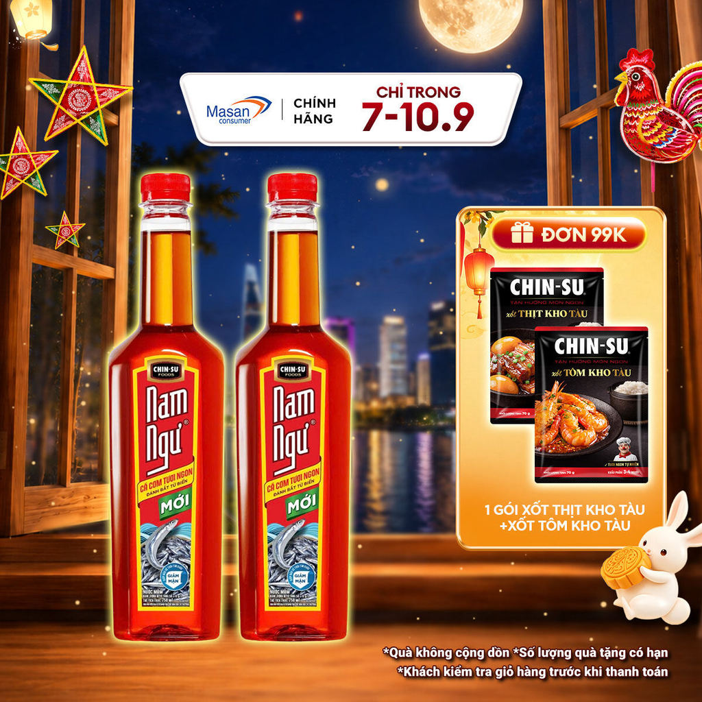 (Chọn loại) Combo 2 Nước mắm Nam Ngư 750ml/900ml
