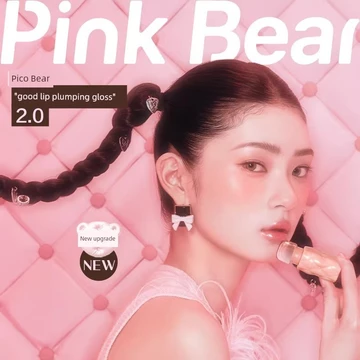 son bóng chính hãng son bóng lì lâu trôi Pinkbear Pico Bear Haodufeng Lip Gloss 2.0 Son Môi Trắng Son Bóng Son Bóng Nước Bóng Mùa Xuân Son Dưỡng Ẩm