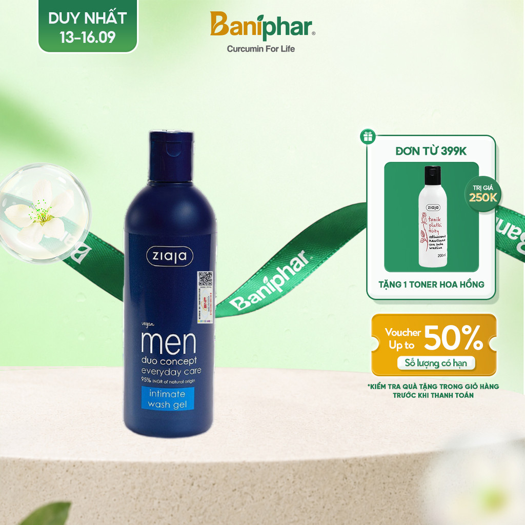 Dung Dịch Vệ Sinh Cho Nam Men Duo Concept Everyday Care ZIAJA Giúp Dưỡng Ẩm, Giảm Mùi Hôi 300ml