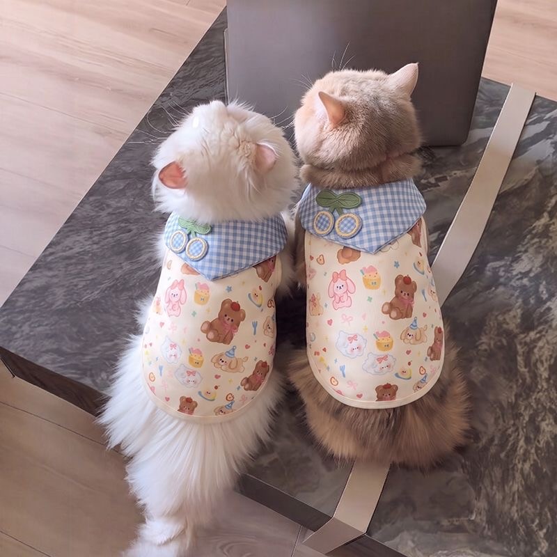 Dễ Thương In Hình Nơ Có Thể Điều Chỉnh Lực Kéo Áo Quần Áo Thú Cưng Mới Dây Cho Mèo Và Chó Đặc Biệt Cho Bạc Chuyển Màu Vàng Mèo Trang Phục Thú Cưng