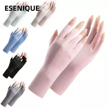 Găng Tay Chống Nắng ESENIQUE, Găng Tay Chống Tia UV Móng Tay Chống Tia UV, Làm Móng Tay Chống Bức Xạ Đèn Led Bảo Vệ Ngón Tay Da Móng Tay Nghệ Thuật Găng Tay Nữ