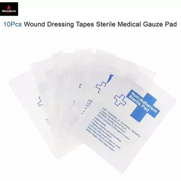10 Chiếc Tấm Gạc Chống Thấm Nước Miếng Lót Không Dính Bộ Sơ Cứu Vết Thương Băng Băng Gạc Y Tế Vô Trùng