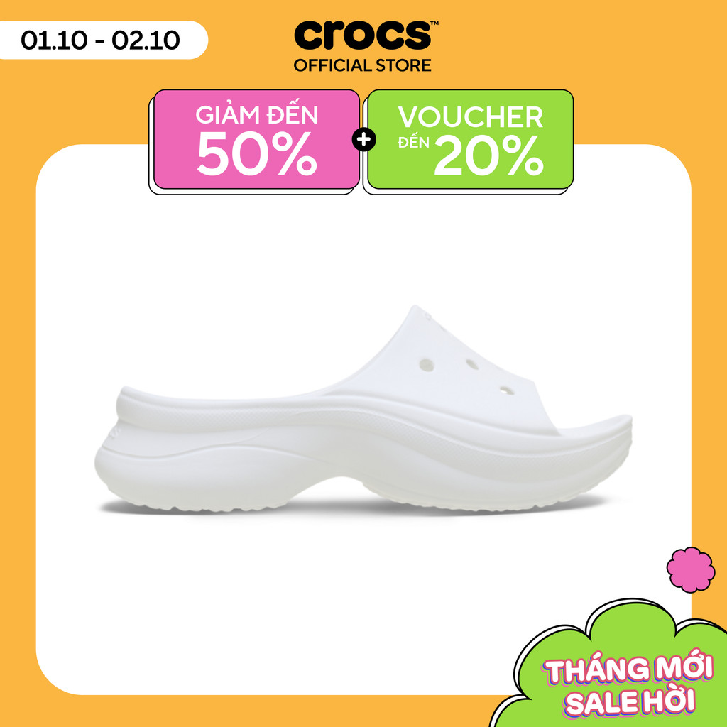 Dép Quai Ngang Nữ Crocs Bae Classic - White - 211108-100