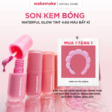 [KOL] Son Tint Bóng WAKEMAKE Waterful Glow Tint Dưỡng Ẩm Căng Mọng, Bền Màu Lâu Trôi 4.6g