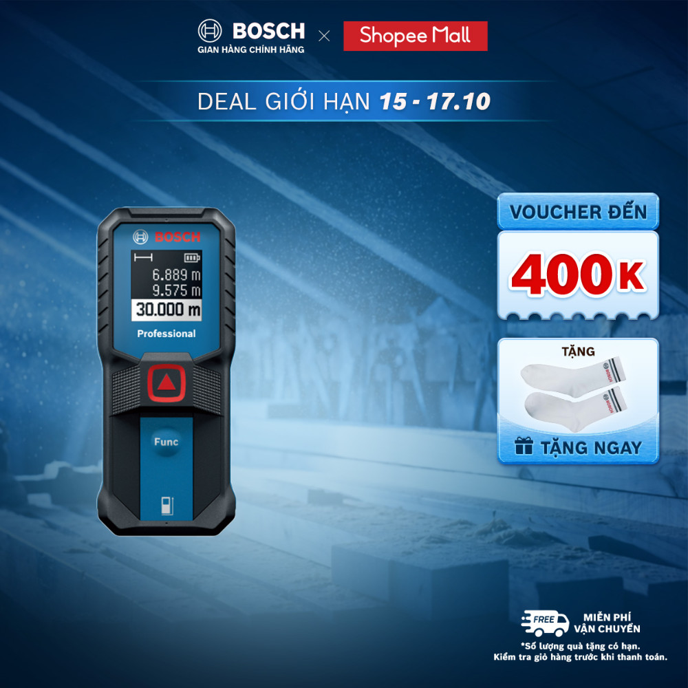 Máy đo khoảng cách laser Bosch GLM 30-23 – Đo xa 30m, nhỏ gọn, chính xác