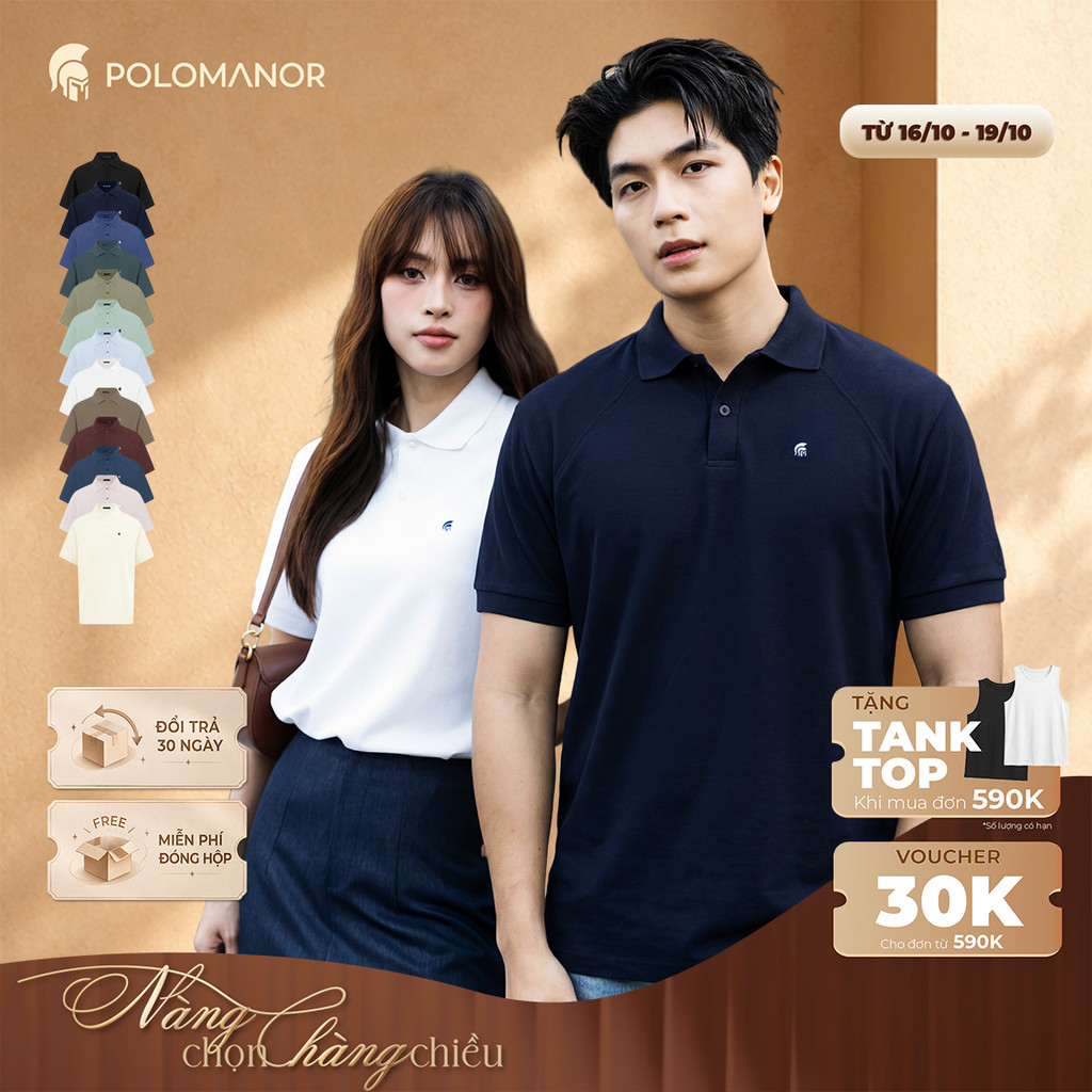[BEST SELLER] Áo polo nam cao cấp BASIC DIAMOND, POLO QUỐC DÂN vải CVC Diamond, sang trọng - POLOMANOR