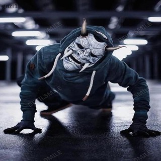[gazi] Ma Nhật Bản Hannya Mặt nạ hóa trang Halloween Prajna Mặt nạ nửa mặt Samurai VN