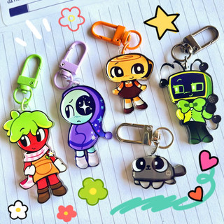 Dandys World main toons epoxy acrylic Acrylic keychain Kawaii cartoon game Character pendant