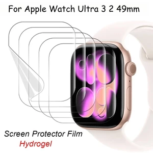 1-2 Chiếc Chống Gián Điệp Bảo Mật Kính Cho Apple Watch Ultra 3 2 49mm Phim Bảo Vệ Màn Hình Chống Trầy Xước Hydrogel HD Mềm TPU Phim HD Kính Cường Lực Cạnh Đen Trong Suốt