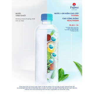 Nước Uống Ion Kiềm Cao Cấp Đóng Chai Fujiwa Thùng 24 Chai 450ml - Nước uống Detox với Công Nghệ Điện Phân Ion Kiềm