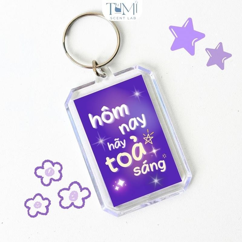 Quà Tặng 20/10, Móc Khoá Thông Điệp, Lời Nhắn Truyền Động Lực, KeyChain Treo Balo, Chìa Khoá Siêu Dễ Thương, Tặng Mẹ, Ng