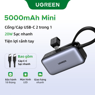 【Pin Sạc Dự Phòng Có Thể Đặt Hàng】Sạc dự phòng UGREEN 5000mAh Power Bank PD20W / SCP22.5W USB-C Mini Sạc Nhanh Di Động