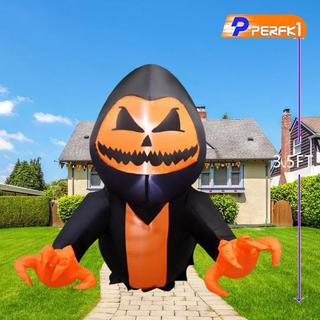 Halloween Bơm Hơi Bí Ngô Reaper Nổ Ra Từ Cửa Sổ Trang Trí Dạ Quang Với Đèn LED Cho Nhà Ma Ám Ban Công